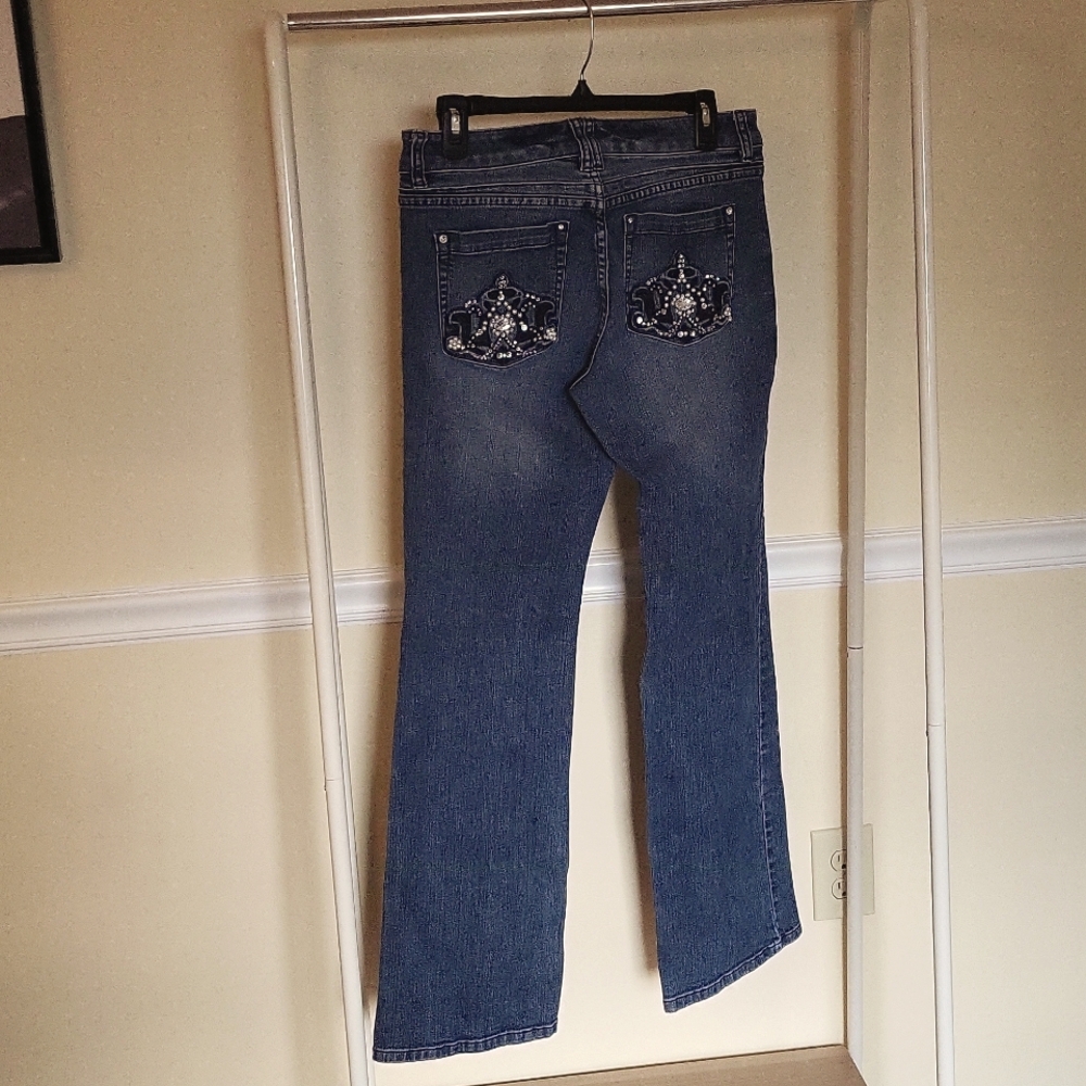 White House Black Market Bedazzled Jeans- Blanc 8R